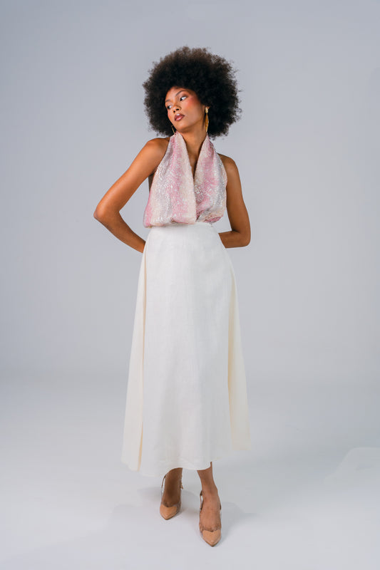 Vestido Zaray de marfil rosado - Giustiv