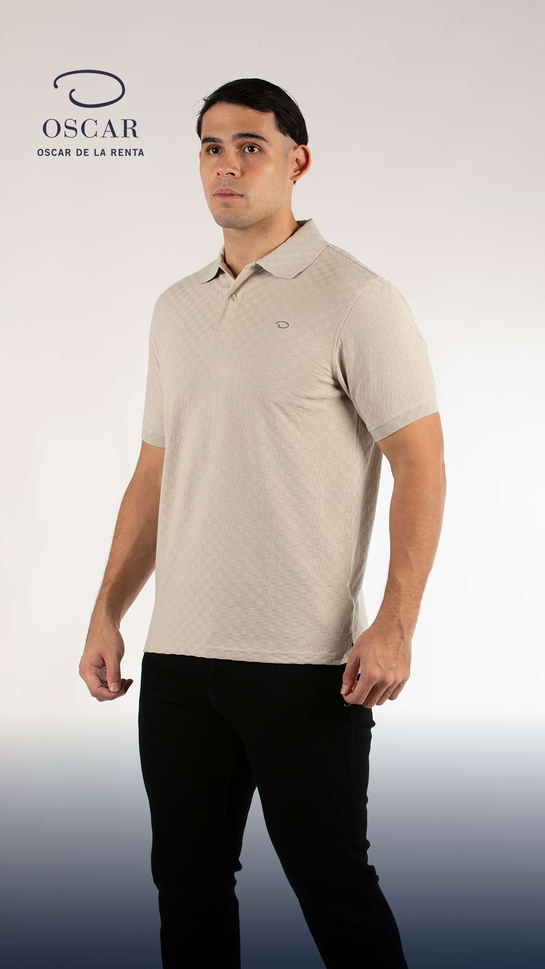 Camiseta Tipo Polo Beige - Oscar De La Renta