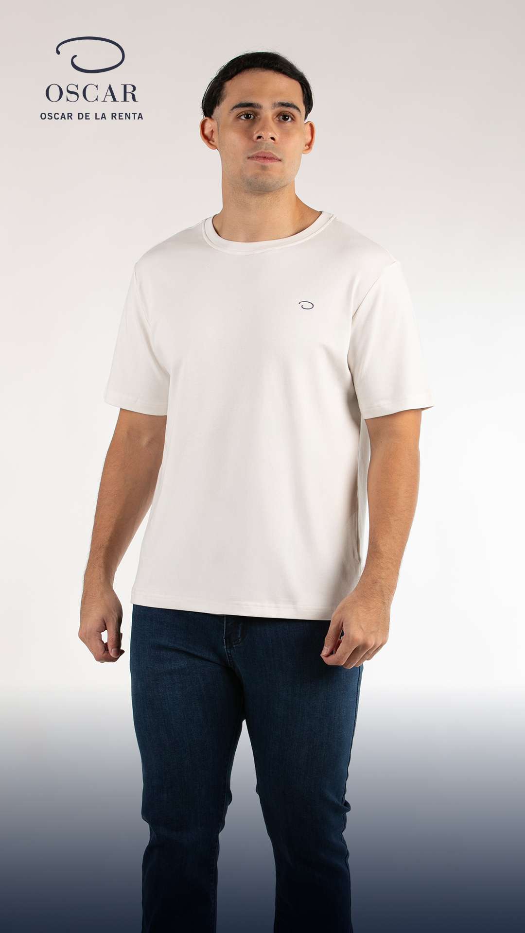 T-Shirt Blanca cuello redondo - Oscar De La Renta