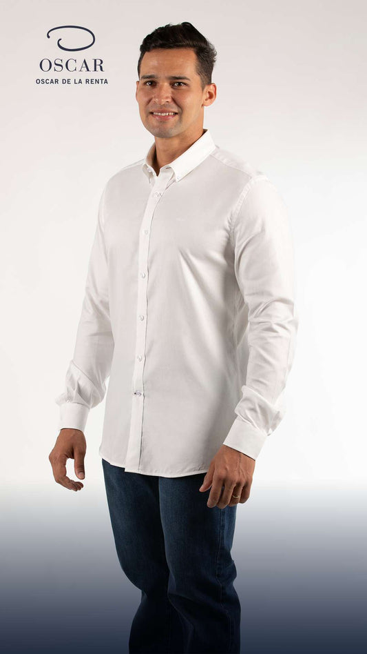 Camisa Manga Larga Blanca - Oscar De La Renta