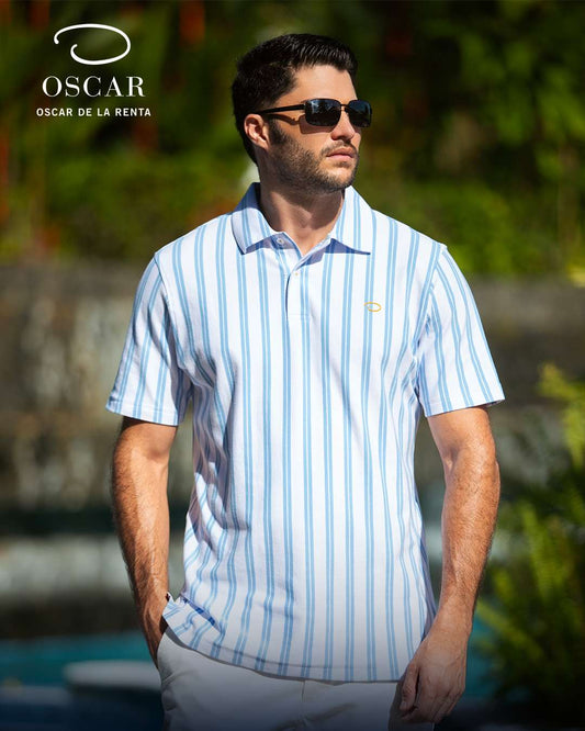 Camiseta de rayas Azules tipo Polo - Oscar de la Renta