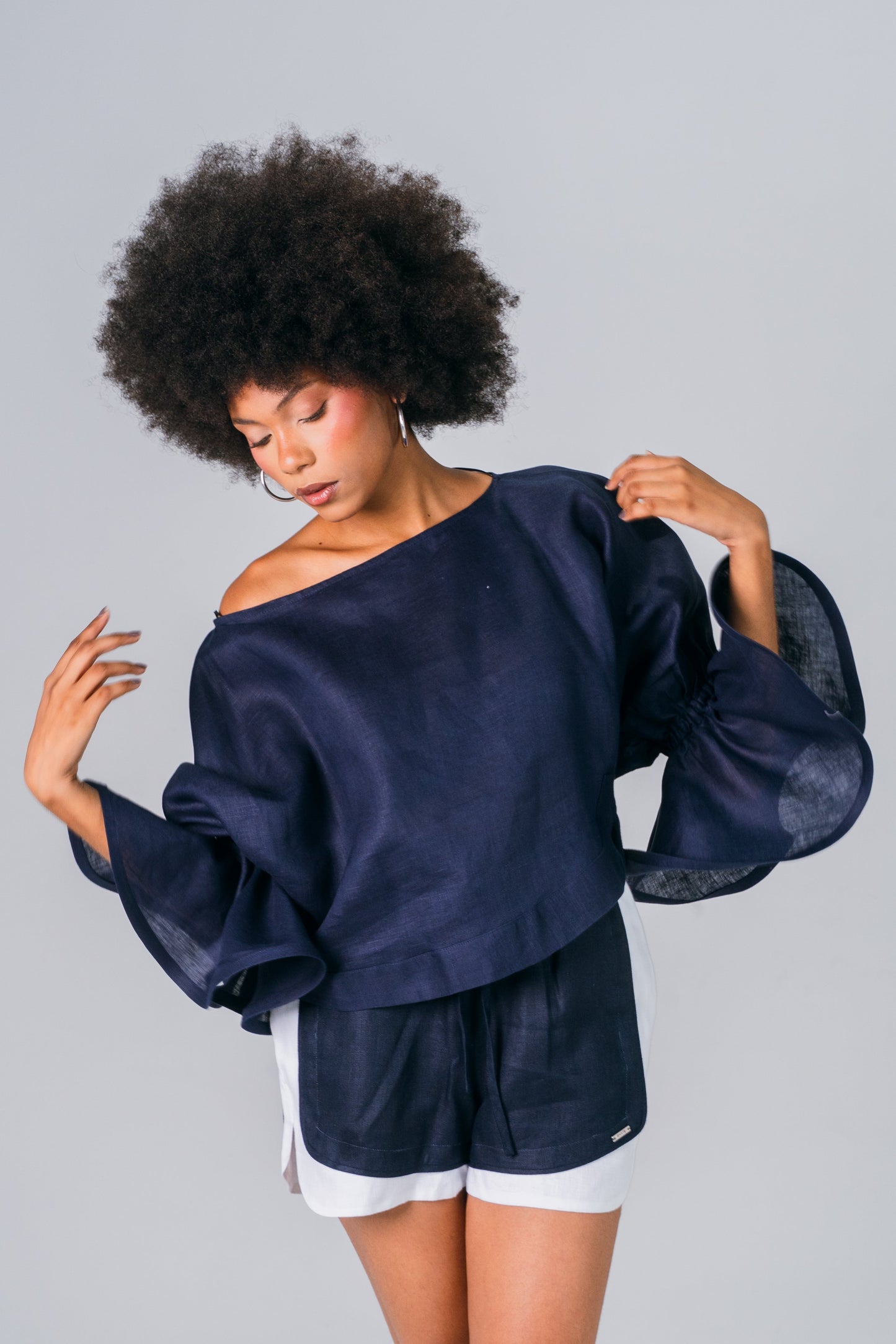 Blusa Boleros - Azul Marino - Giustiv