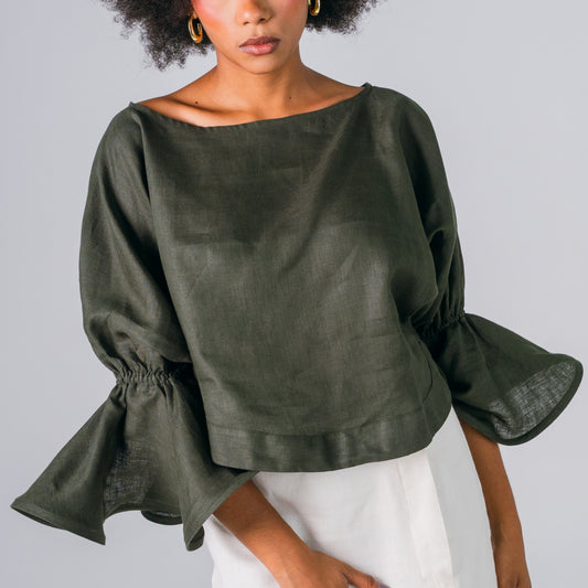 Blusa marga corrida con puños de Bolero - Giustiv