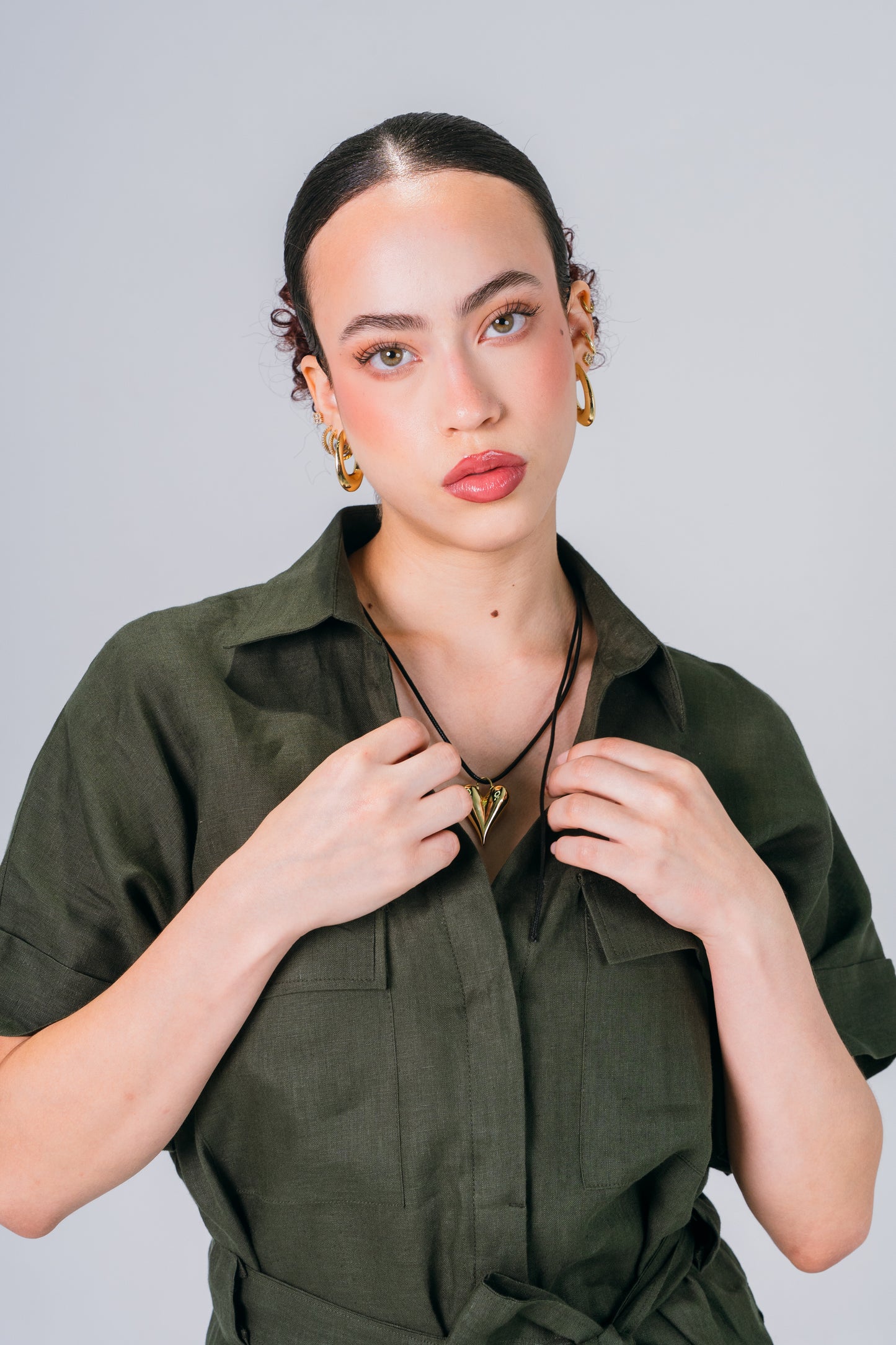 Blusón Lino Zaron Oliva - Giustiv